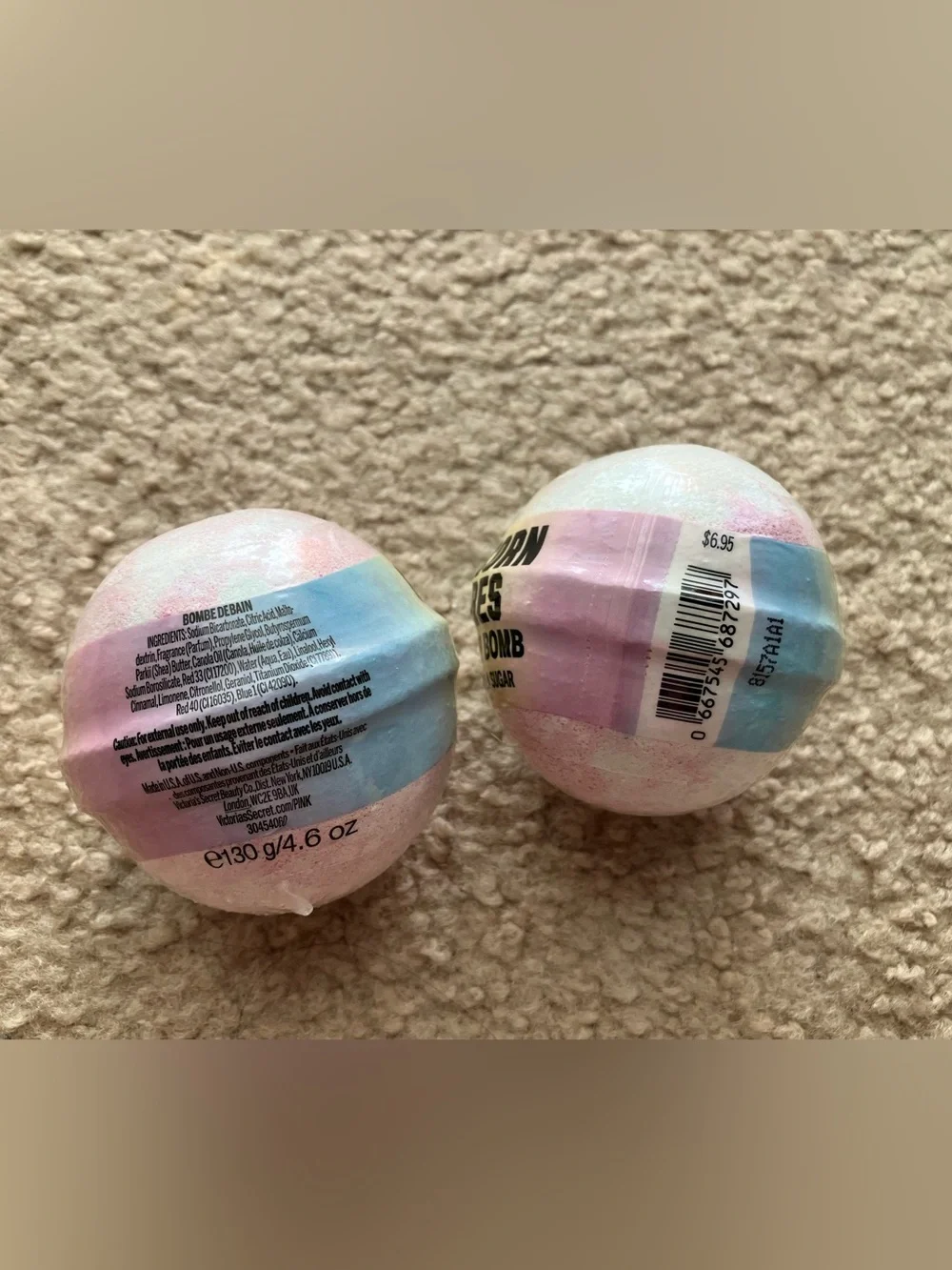 PINK Victoria's Secret Pastel Rainbow Unicorn Vibes Bath Bombs
